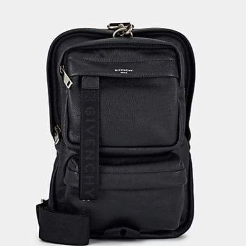 *CHEAPEST GIVENCHY LEATHER BAG ON POSHMARK* UT3 Black Sling Bag Men USED